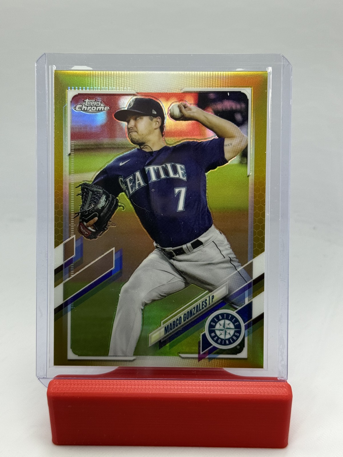 2021 Topps Chrome – Marco Gonzales #152 Gold Refractor /50