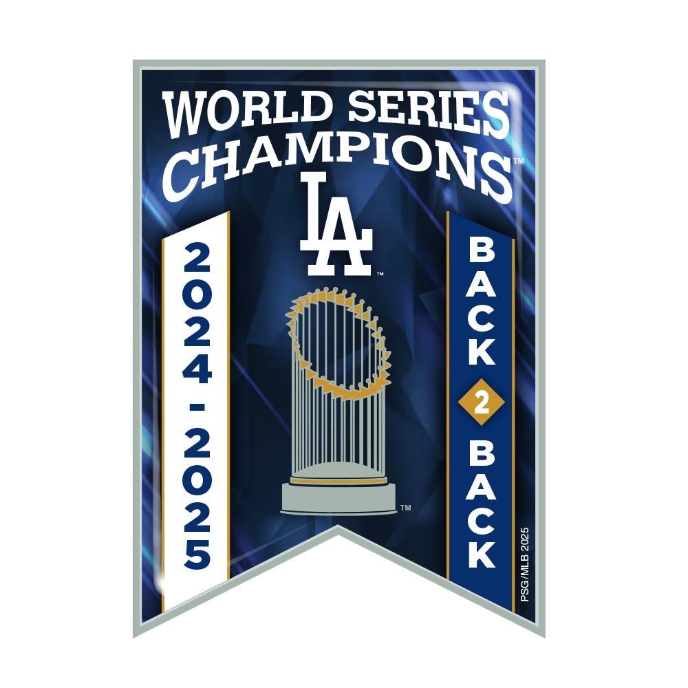 2025 World Series Champions Los Angeles LA Dodgers BACK 2 BACK Lapel Pin MLB