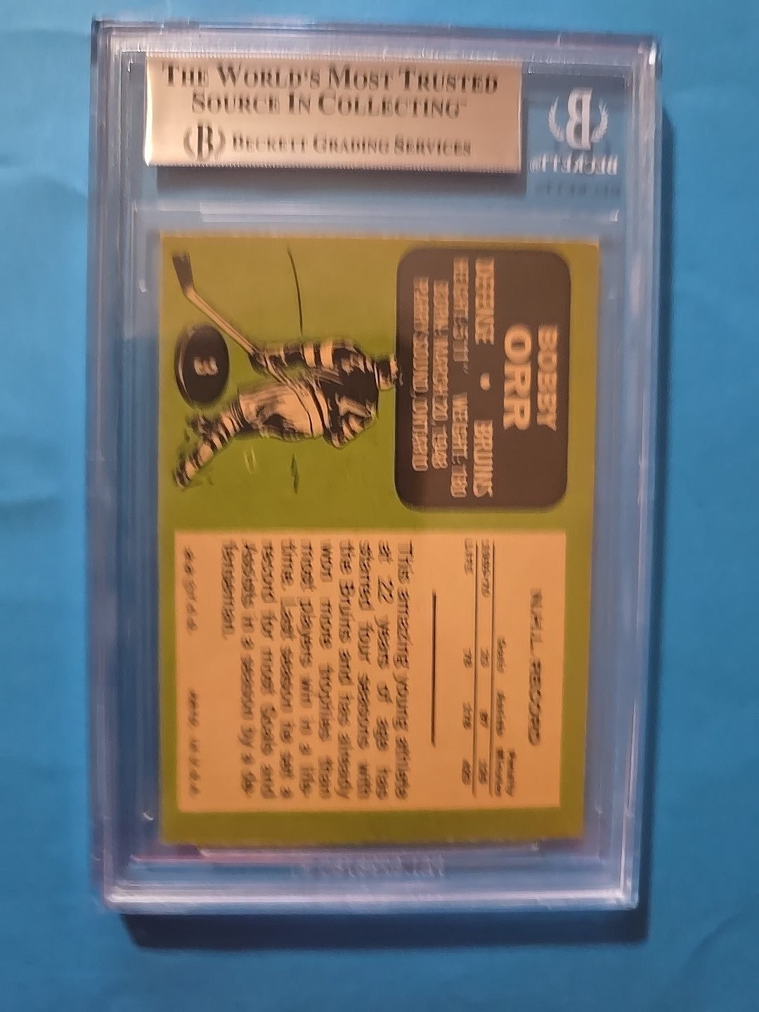 1970-71 Topps – Bobby Orr #3 BGS graded 3.5 In a fresh New Holder. Not PSA