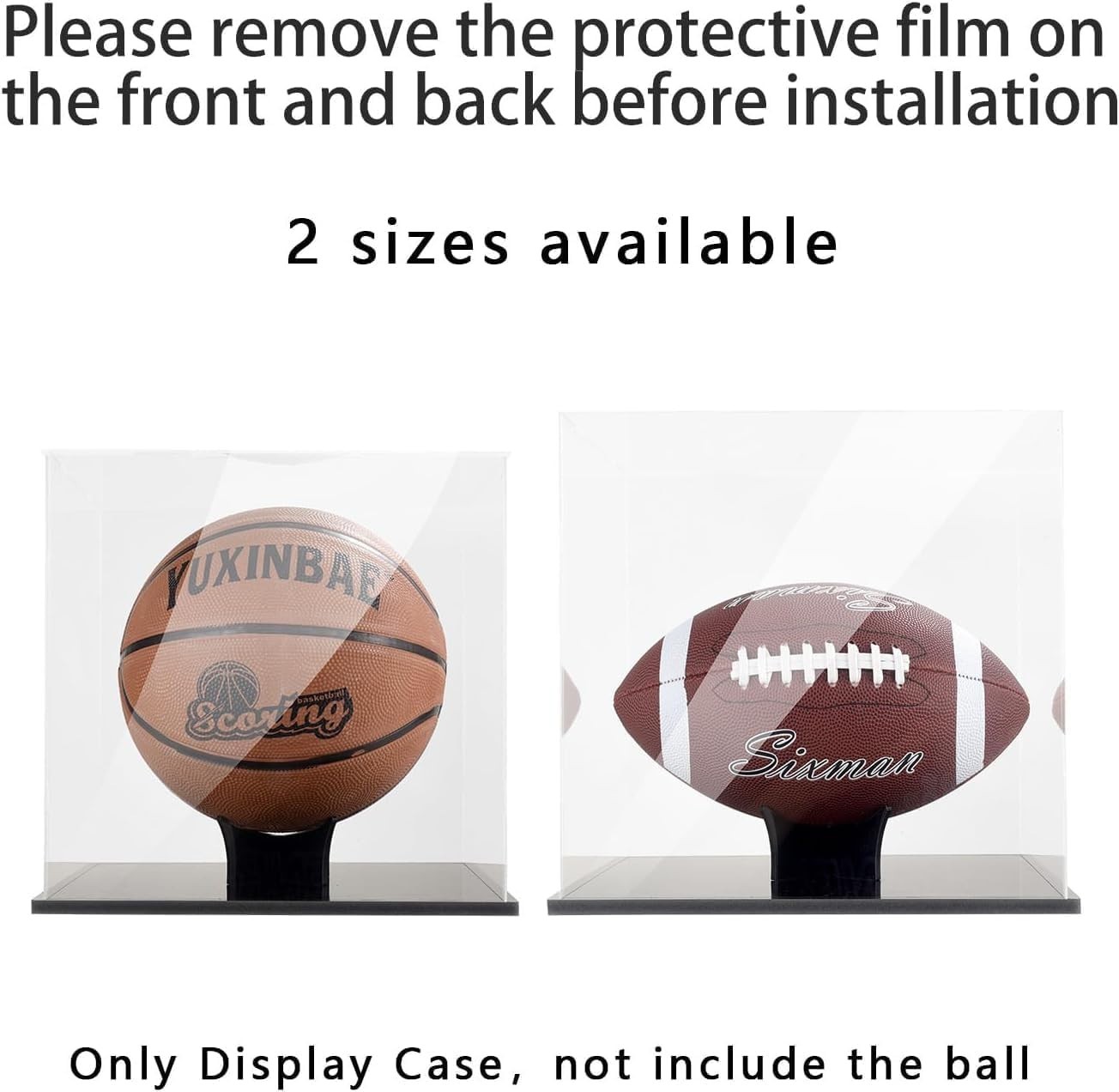 Clear Acrylic Display Case UV Protected Acrylic Basketball Holder, Display Case