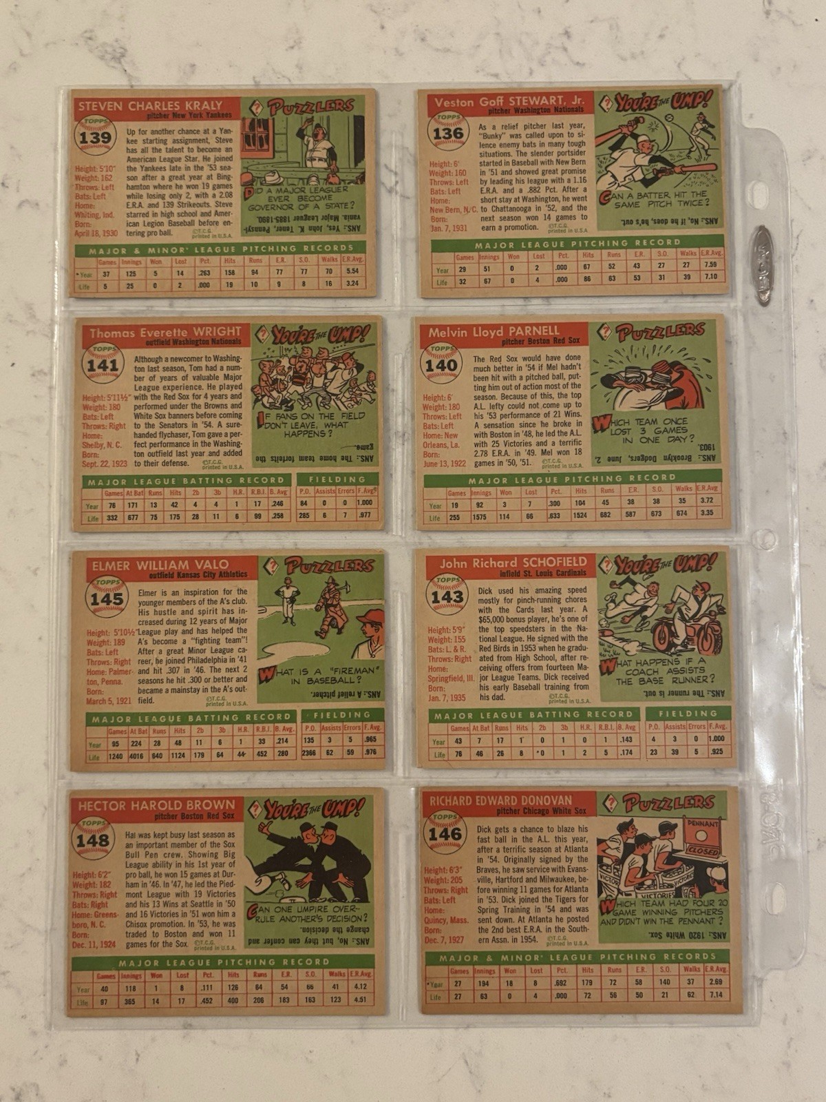 1955 TOPPS BASEBALL CARDS YOU PICK #3 TO 149 !!!