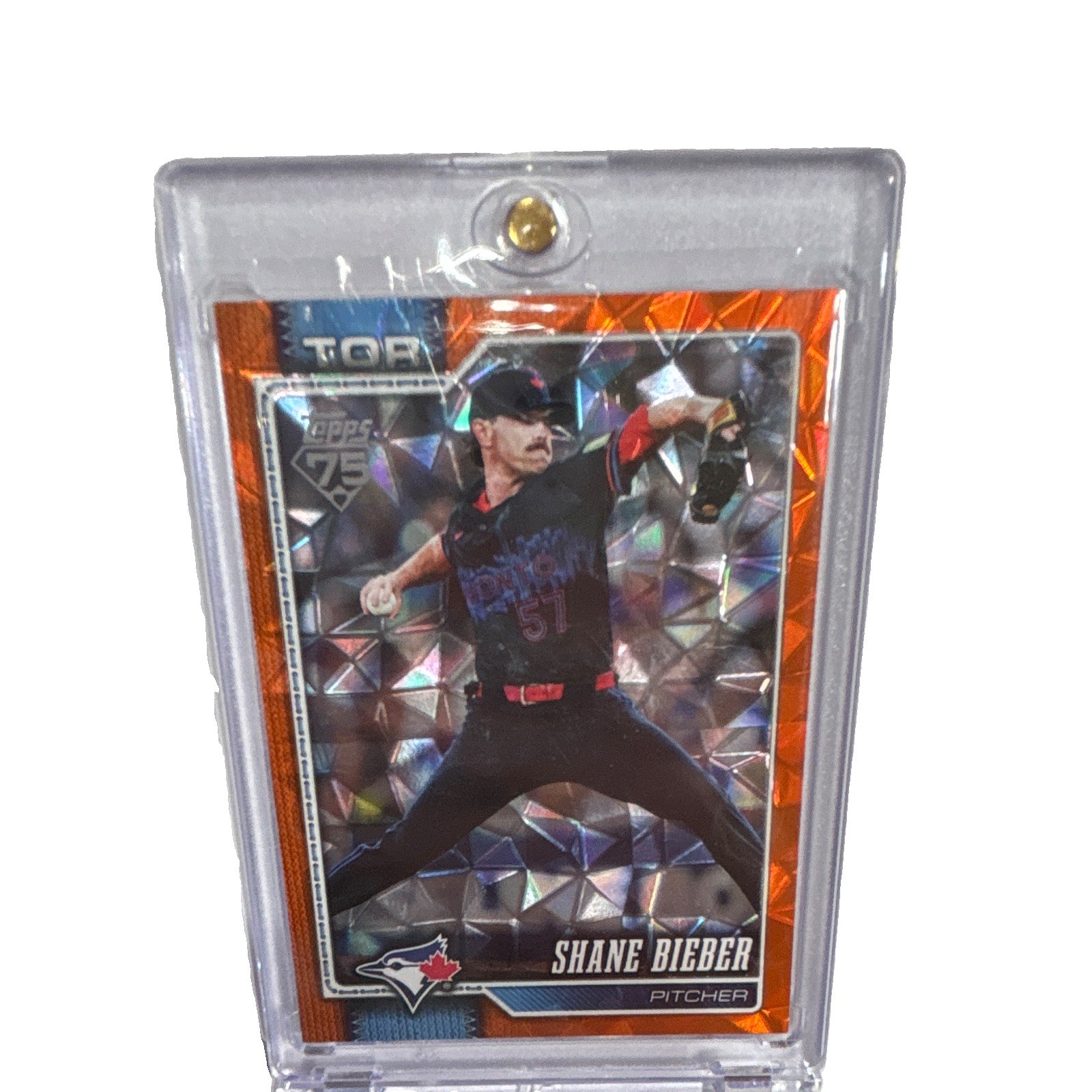 Topps 2026 Series 2 Shane Bieber Toronto Blue Jays #422 Orange Foil 19/25