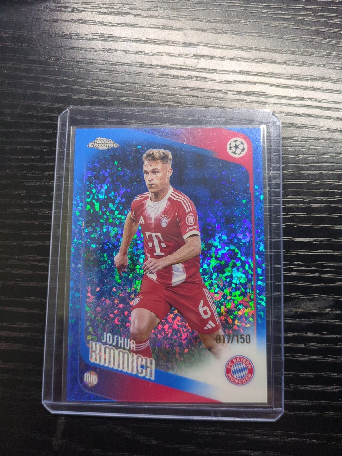 2026 Topps Chrome UEFA Champions League Joshua Kimmich Blue Mini Diamond /150