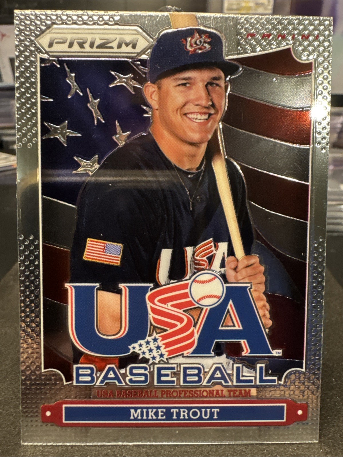 Panini 2013 Prizm Mike Trout United States USA Baseball #USA10 Insert (SS