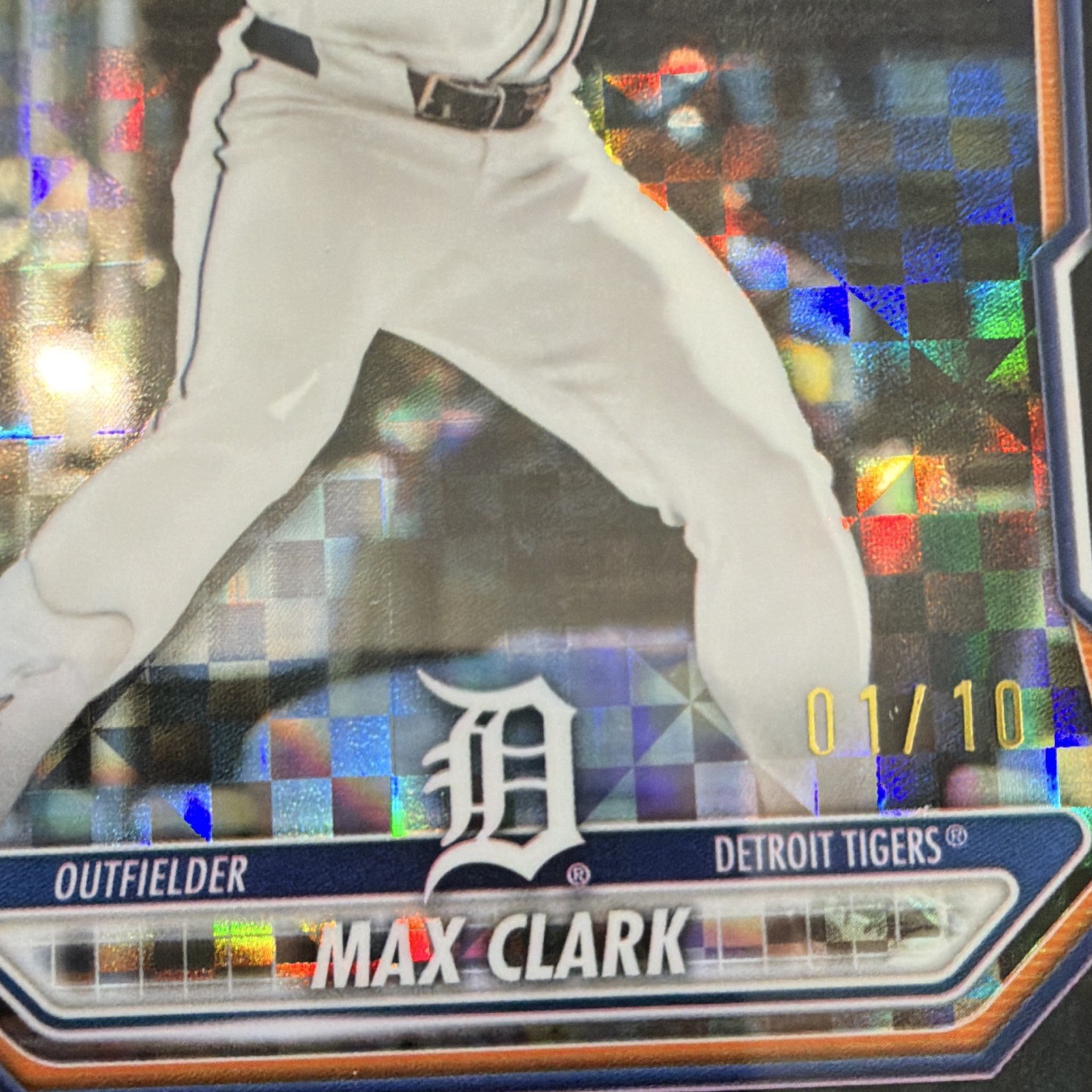 Bowman 2026 Chrome Prospects Max Clark #BCP-2 01/10 BLACK GEOMETRIC Refractor