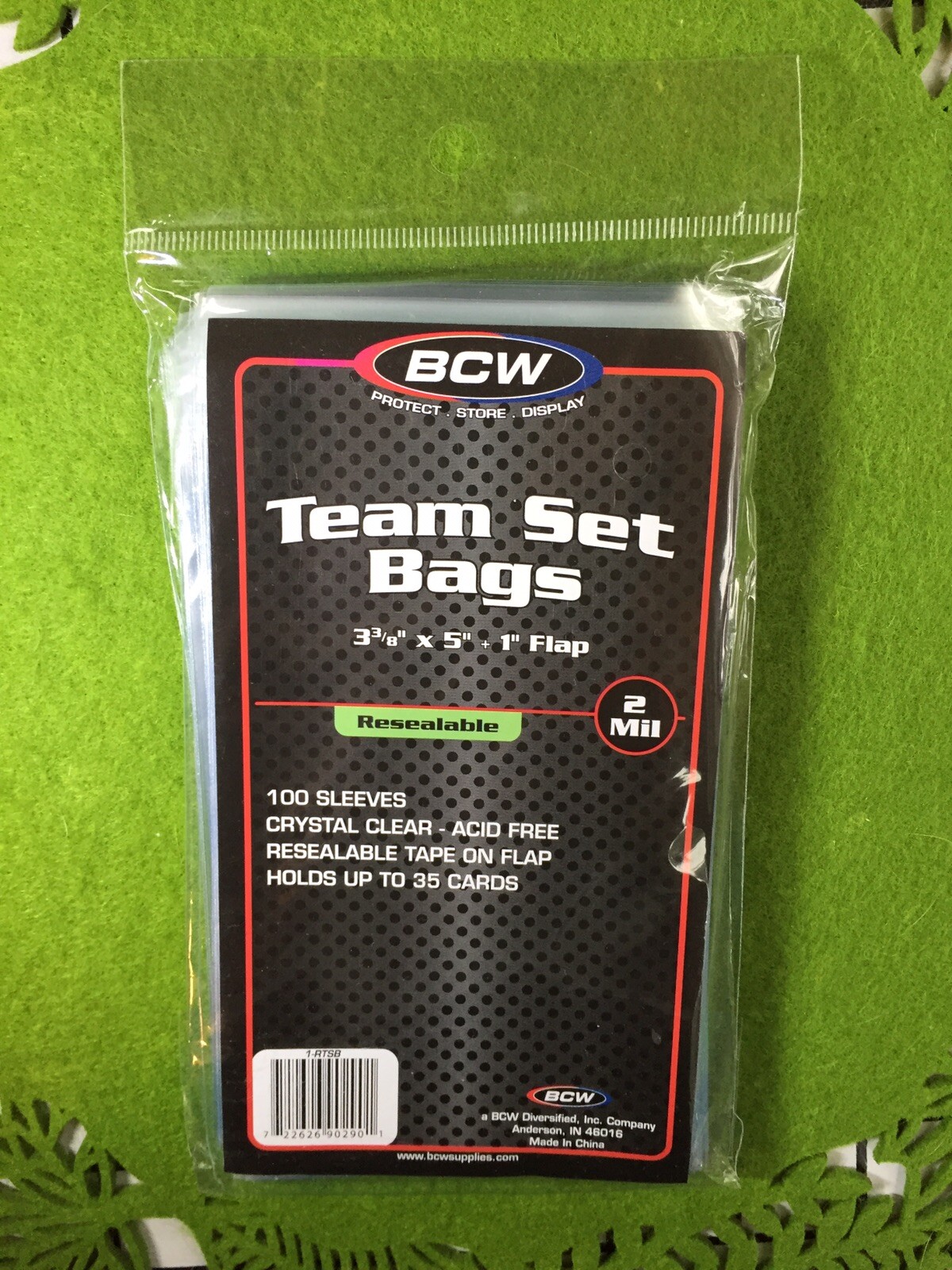 100 BCW TEAM SET BAGS for SPORTS CARDS 1 Pack of 100 TEAM BAGS Clear / Acid Free