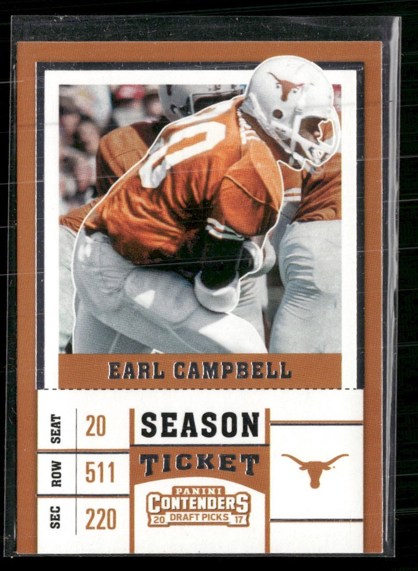 2017 Panini Contenders Draft Picks #32 Earl Campbell