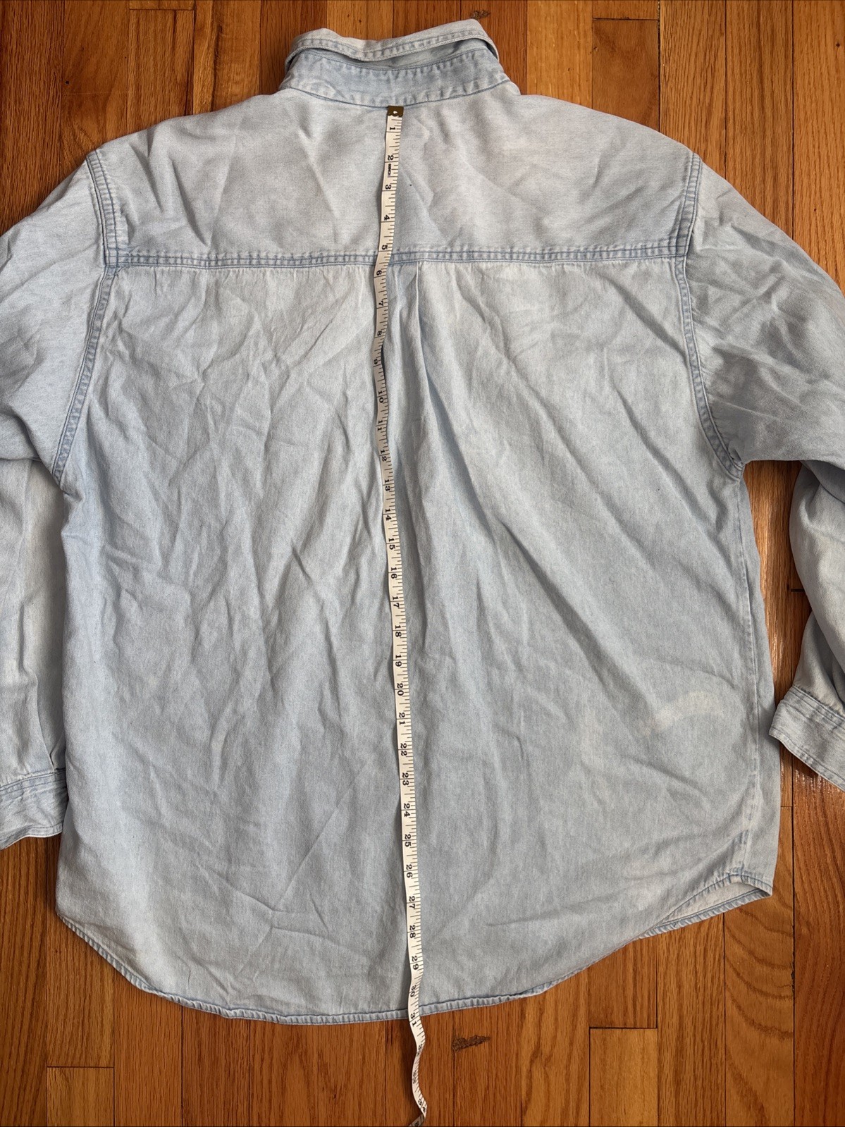 Vintage Arkansas Razorbacks Denim Shirt | Embroidered Logo | Large