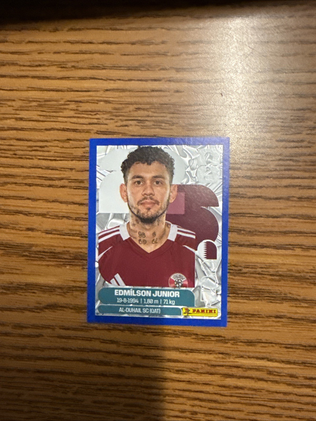 2026 Panini FIFA World Cup Sticker Gold Flood Crumple Edmilson Junior #QAT17