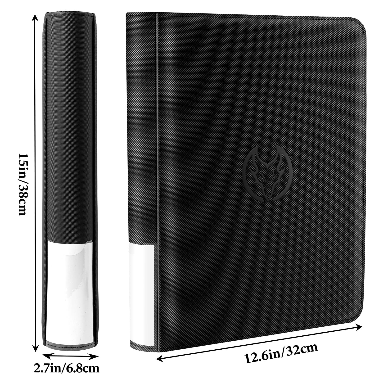 UWULK Toploader Card Binder Holds Up to 324 Toploaders 15*12.6*2.6 IN, Black