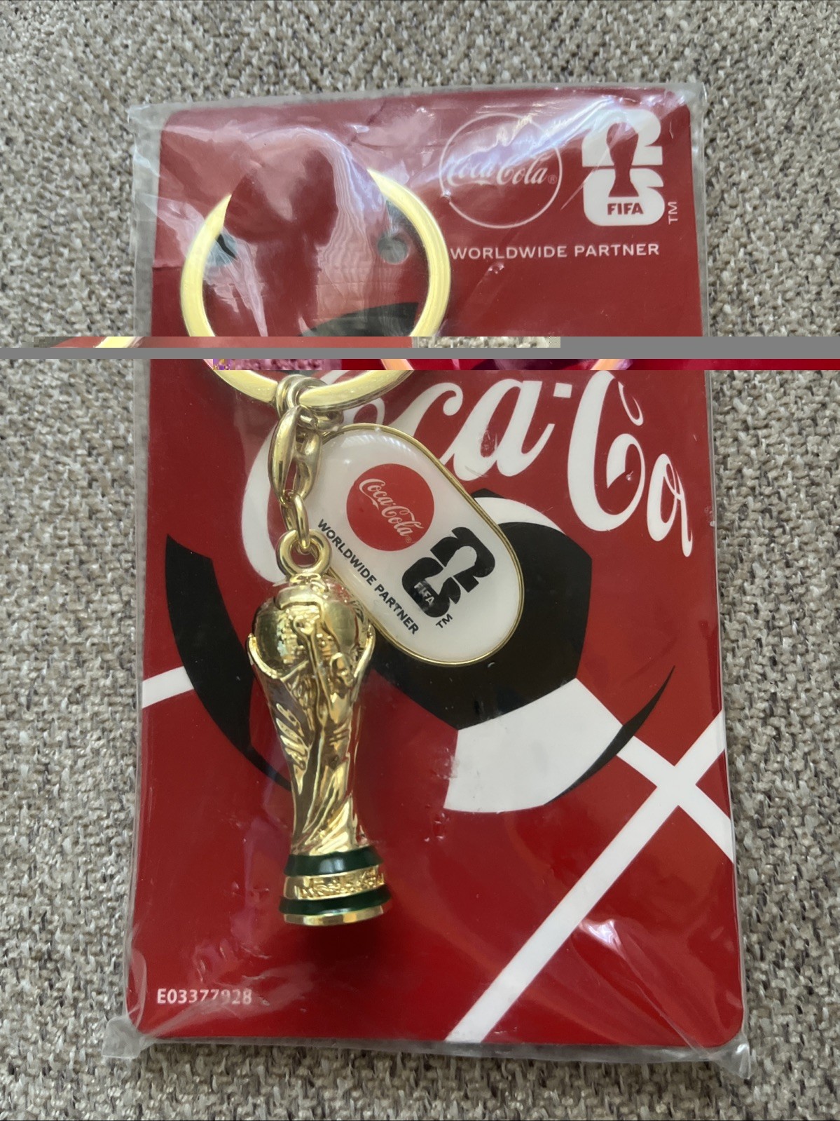 Coca Cola FIFA World Cup Trophy Keychain 3.75” Zinc Alloy 2026 New