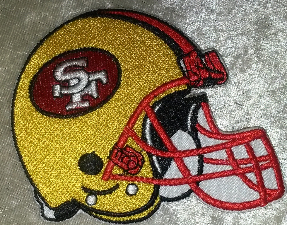 San Francisco 49ers Helmet 3.5″ Iron On Embroidered Patch ~USA Seller~