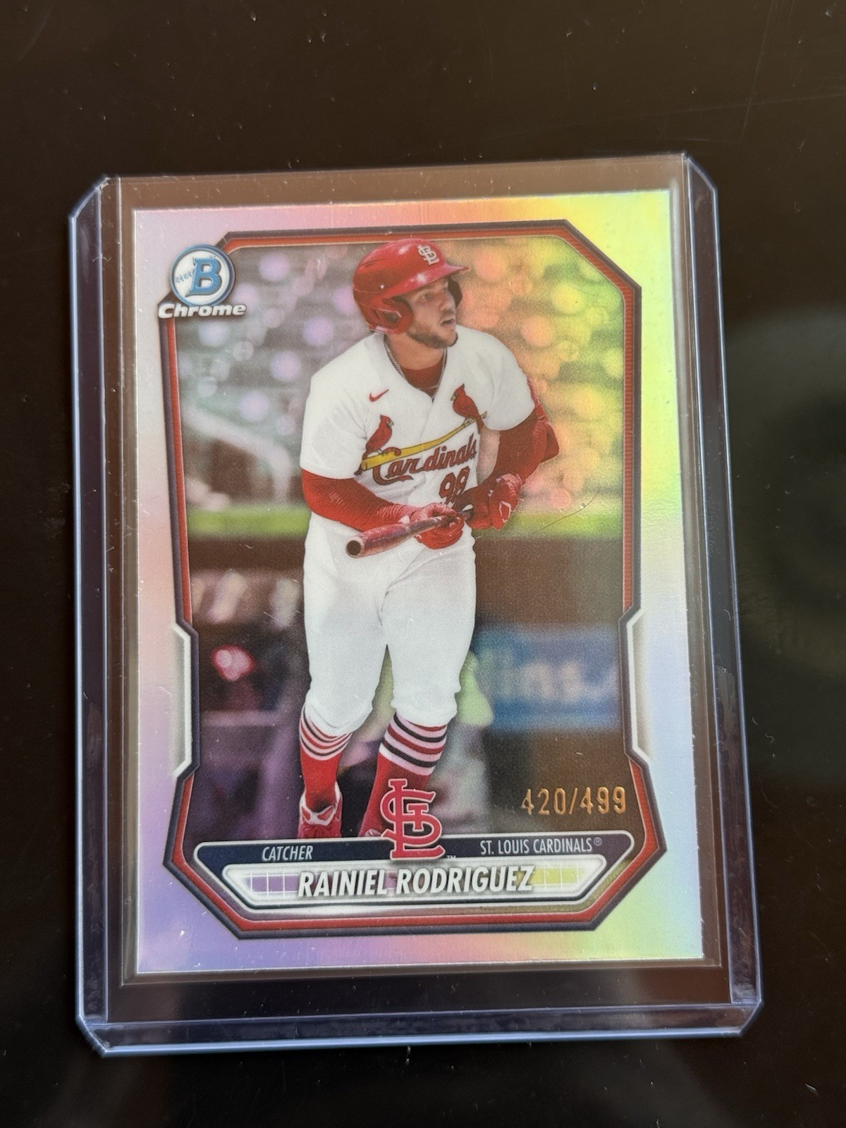 2025 Bowman Chrome Prospects Rainiel Rodriguez, Numbered 420/499
