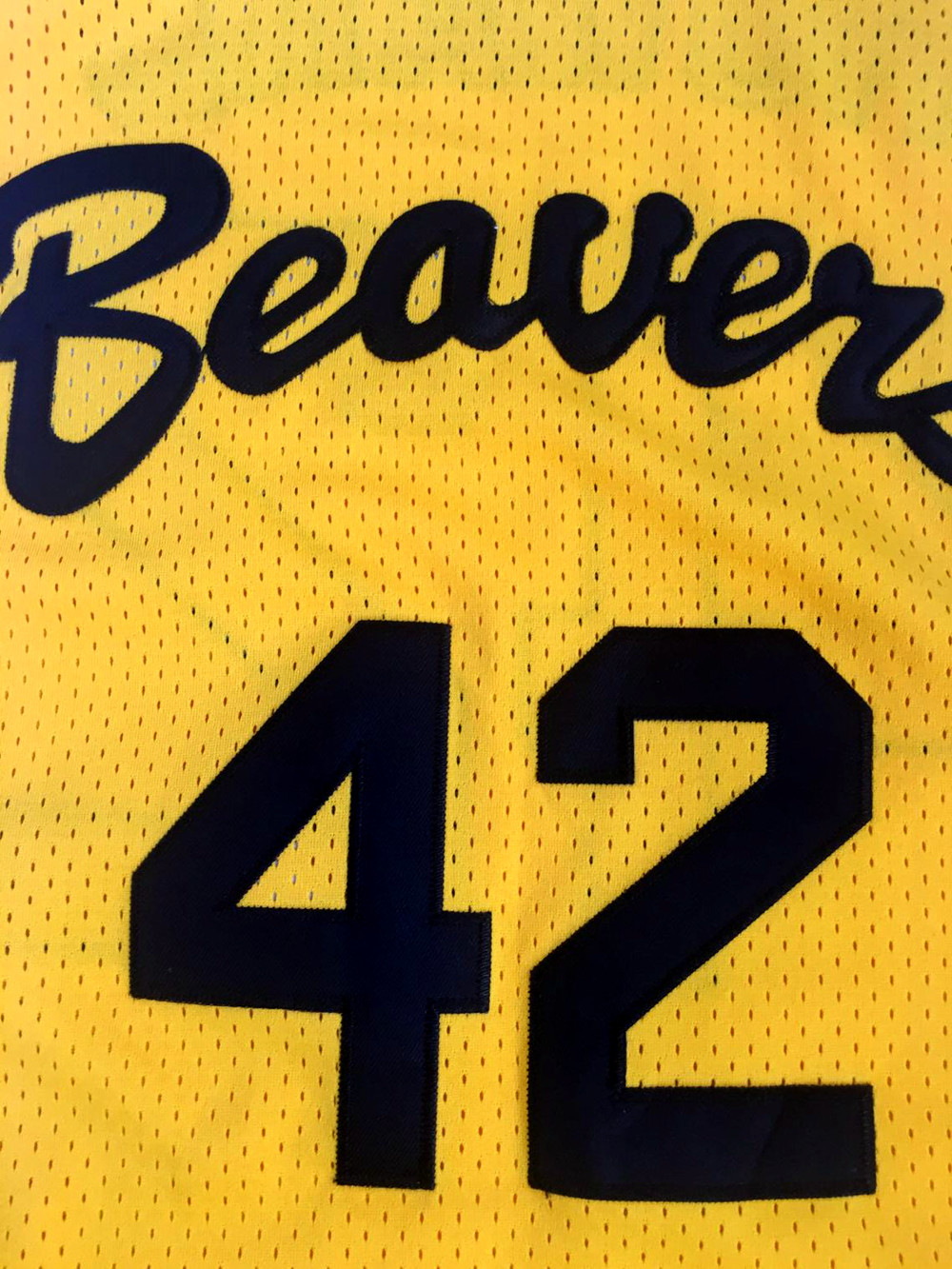 Teen Wolf Scott Howard #42 Beavers Movie Basketball Jersey Stitched S-3XL Yellow