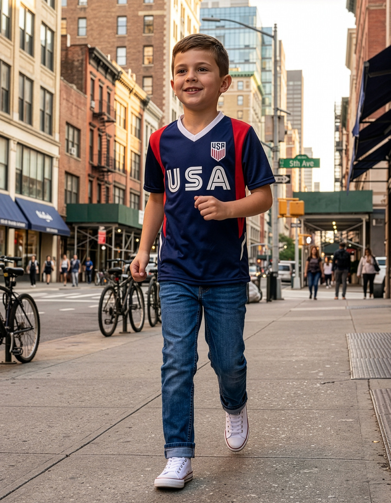 USA Soccer Training Jersey For Adults and Kids, Licensed US Soccer Shirt