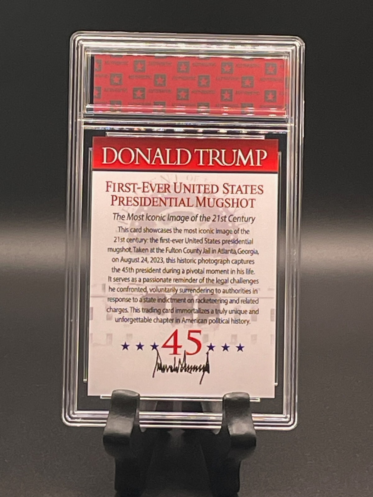 Donald J. Trump 2024 Most Famous Mugshot Card