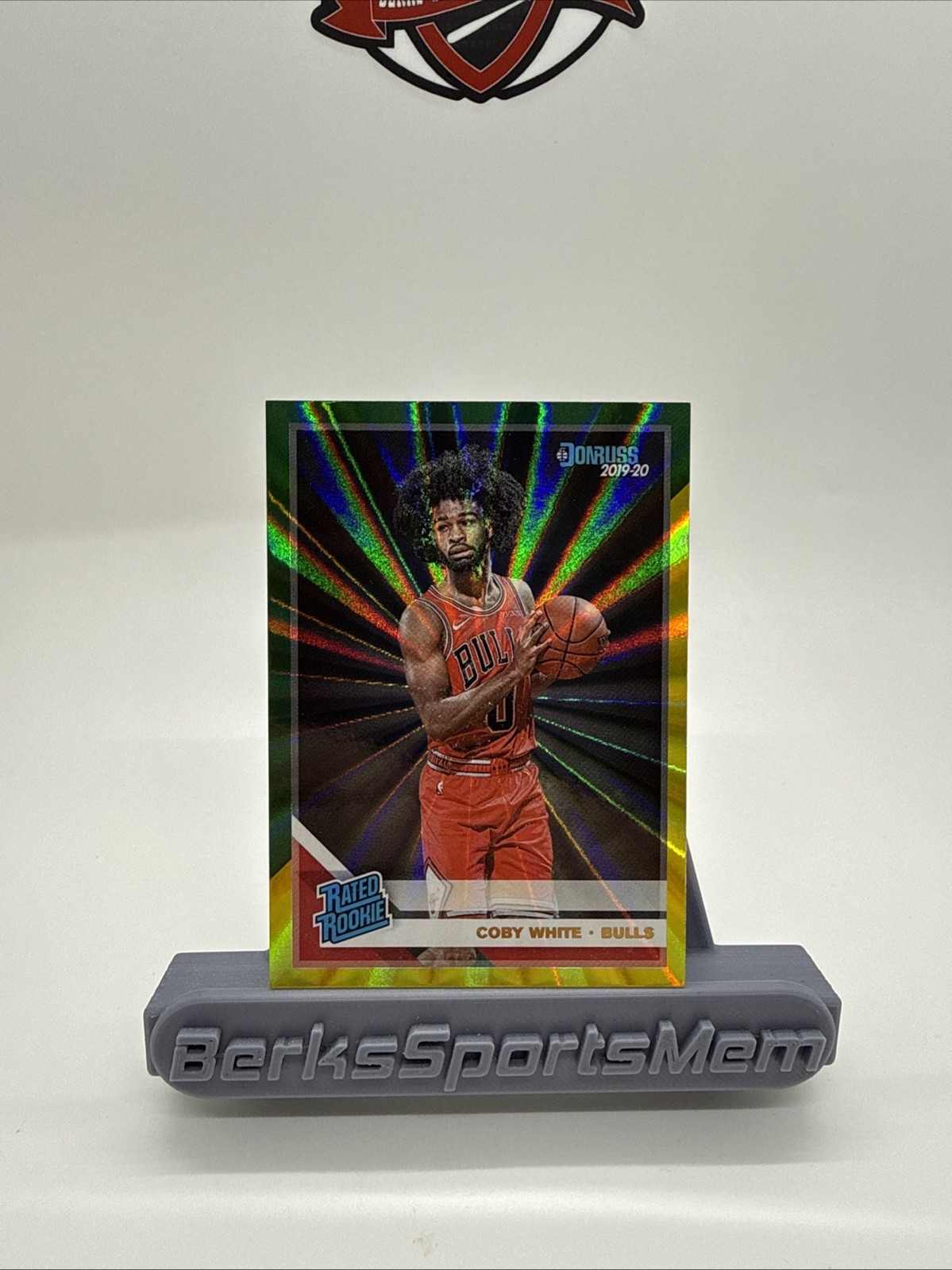 2019-20 Donruss #206 Coby White Rated Rookies Green and Yellow Laser