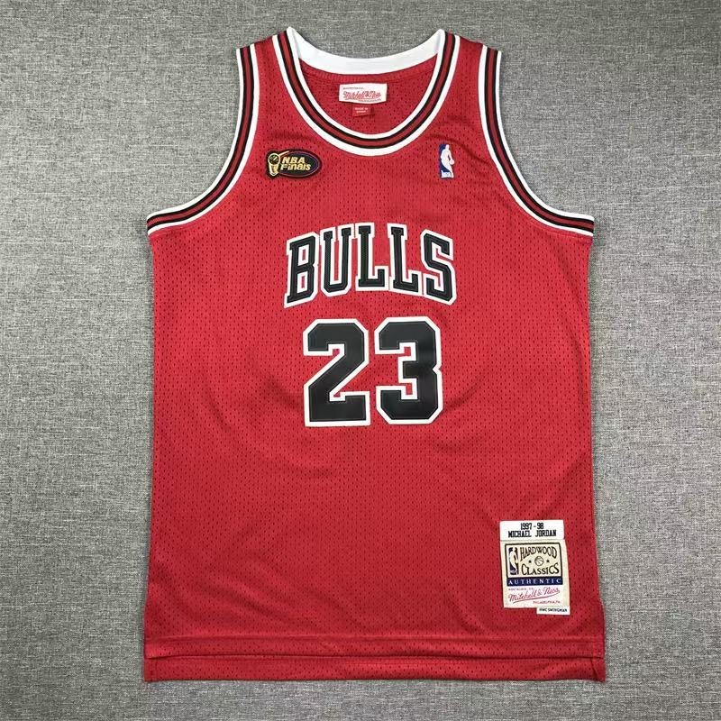YOUTH Michael Jordan #23 97-98 Season Final Edition Retro Red Vintage Jersey