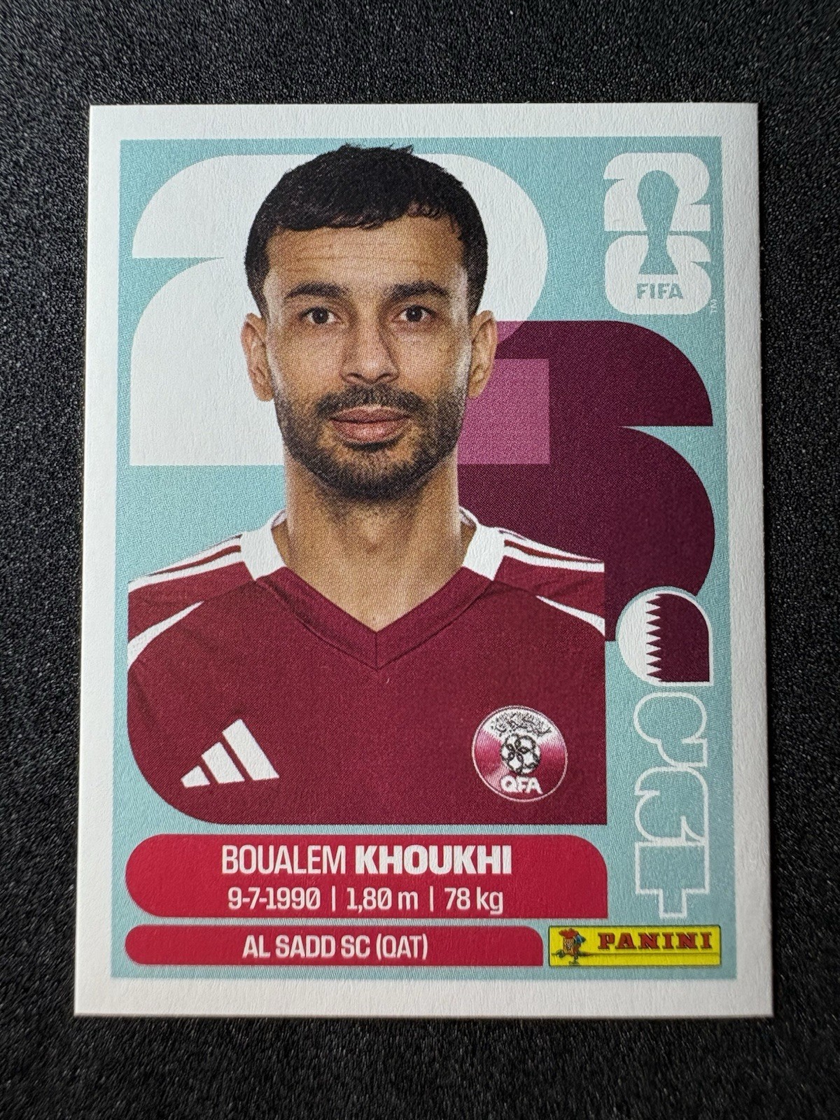 2026 Panini FIFA World Cup Sticker #QAT6 Boualem Khoukhi Qatar