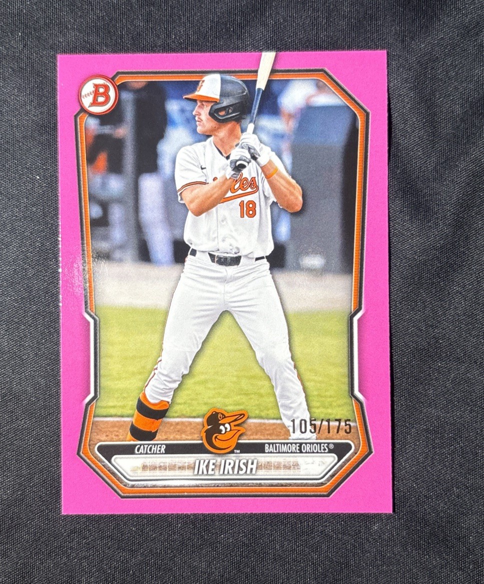 2026 Bowman Baseball Ike Irish Prospect Pink Border /175 #BP-68 Orioles