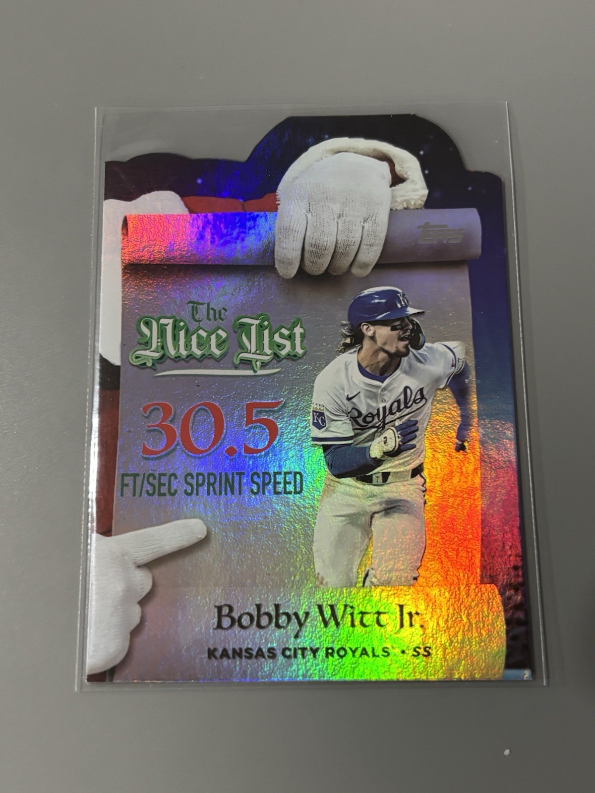 2025 Topps Holiday Baseball ‘The Nice List’ Bobby Witt Jr 30.5 Speed- Royals