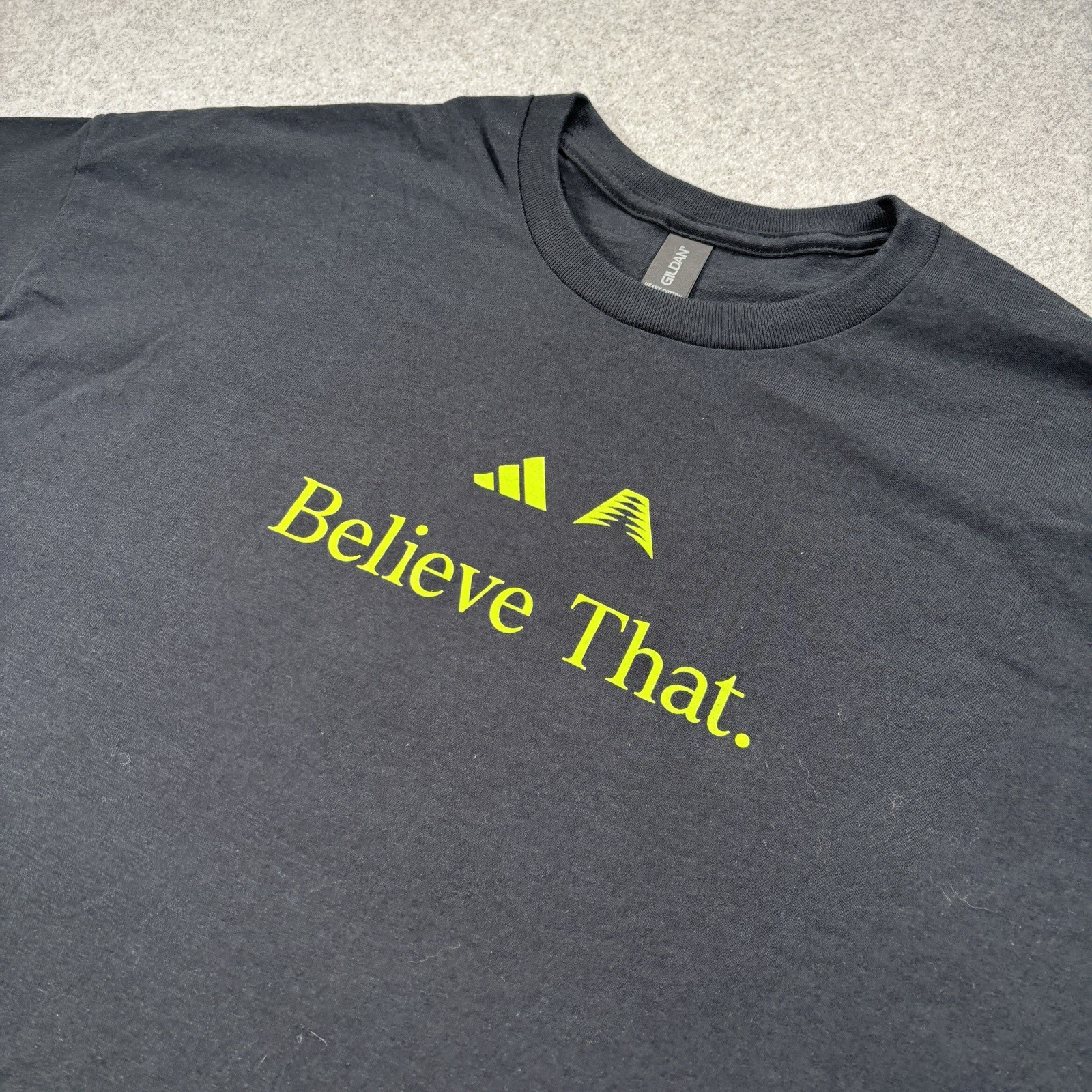 Timberwolves T Shirt Anthony Edwards Believe That Black Green Adidas XL