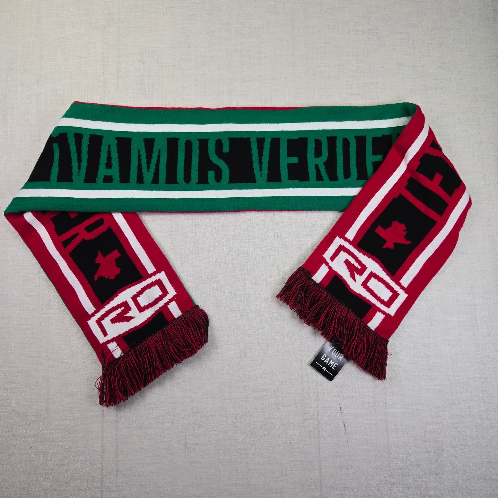 NWT Austin FC Ruffneck Scarf OS Green Red Vamos Verde 2024 Season Soccer Scarf