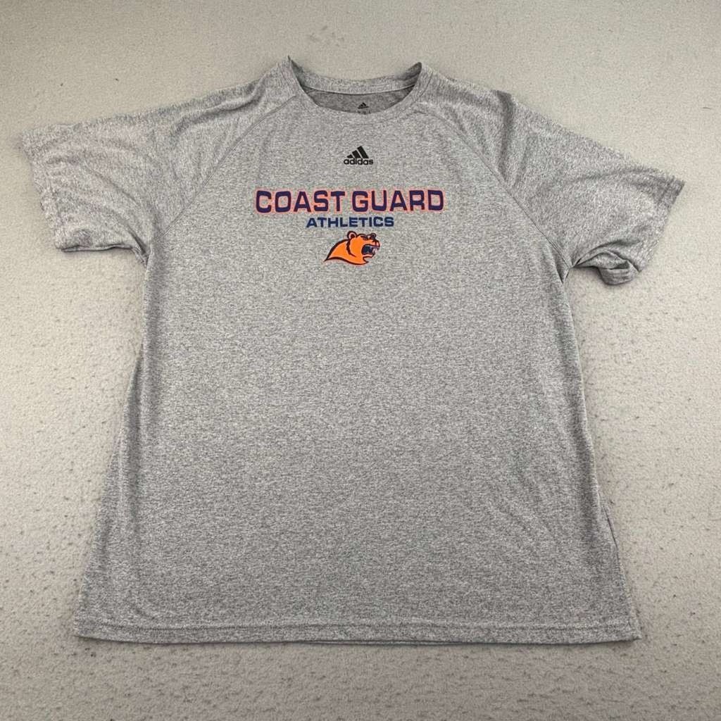 US Coast Guard Academy Bears Shirt Mens XL Gray Short Sleeves ClimaLite Tee