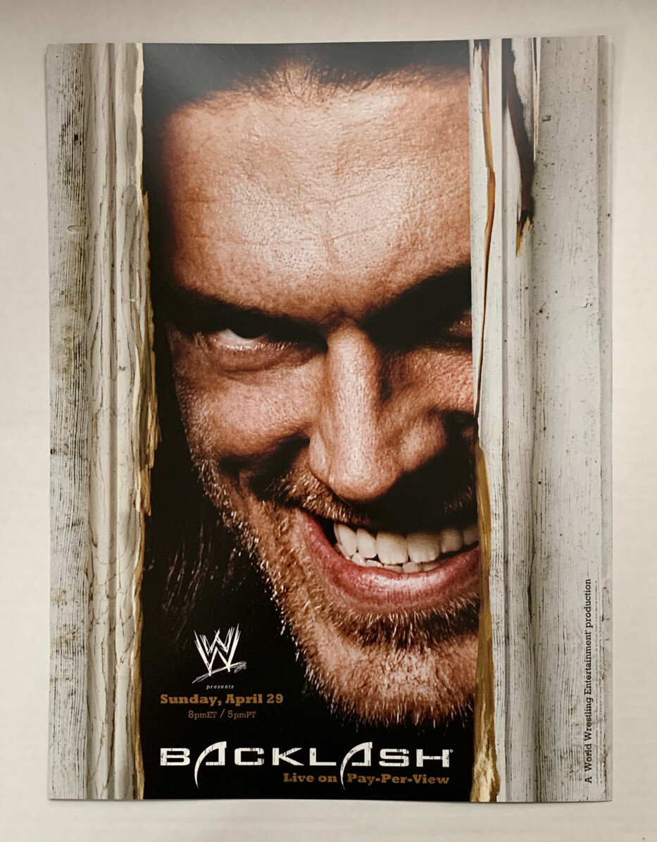 WWF WWE Poster Edge Backlash 2007 4/29/07 Pro Wrestling The Shining 12” x 16”