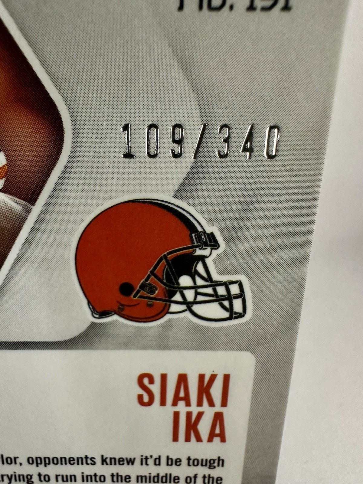 Siaki Ika 2023 Panini Phoenix Fire Burst Prizm Rookie /340 #191 Cleveland Browns
