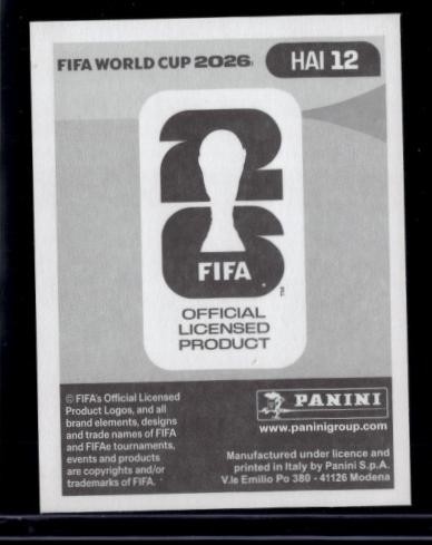 2026 Panini World Cup Sticker Jean-Ricner Bellegarde Haiti Gold Crumple