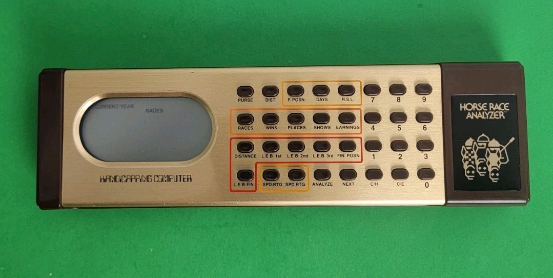 Vintage 1979 Electronic Handheld Horse Racing Handicap Computer – Hong Kong.