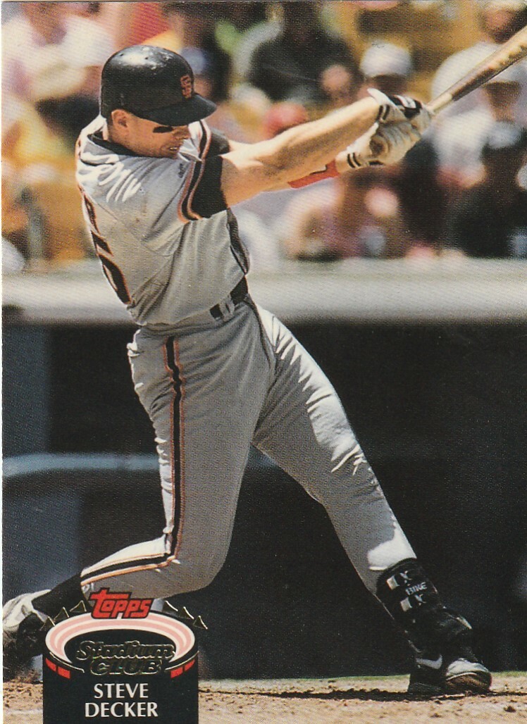 FREE SHIPPING-MINT-1992 Topps Stadium Club Steve Decker #417-PLUS BONUS CARDS