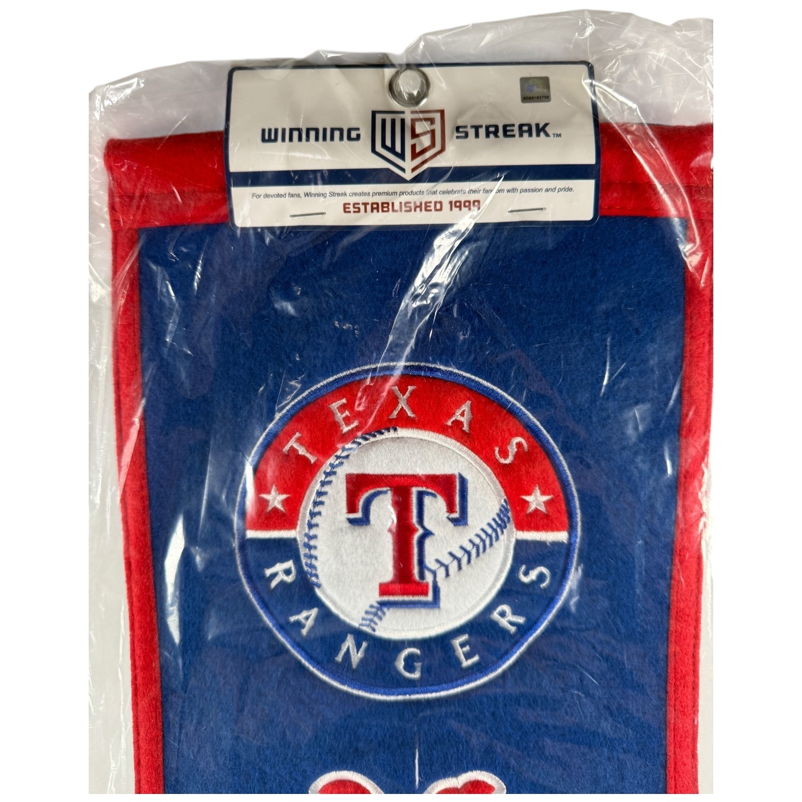 TEXAS RANGERS MLB Heritage Banner Embroidered Wool 8X32 Winning Streak NEW!