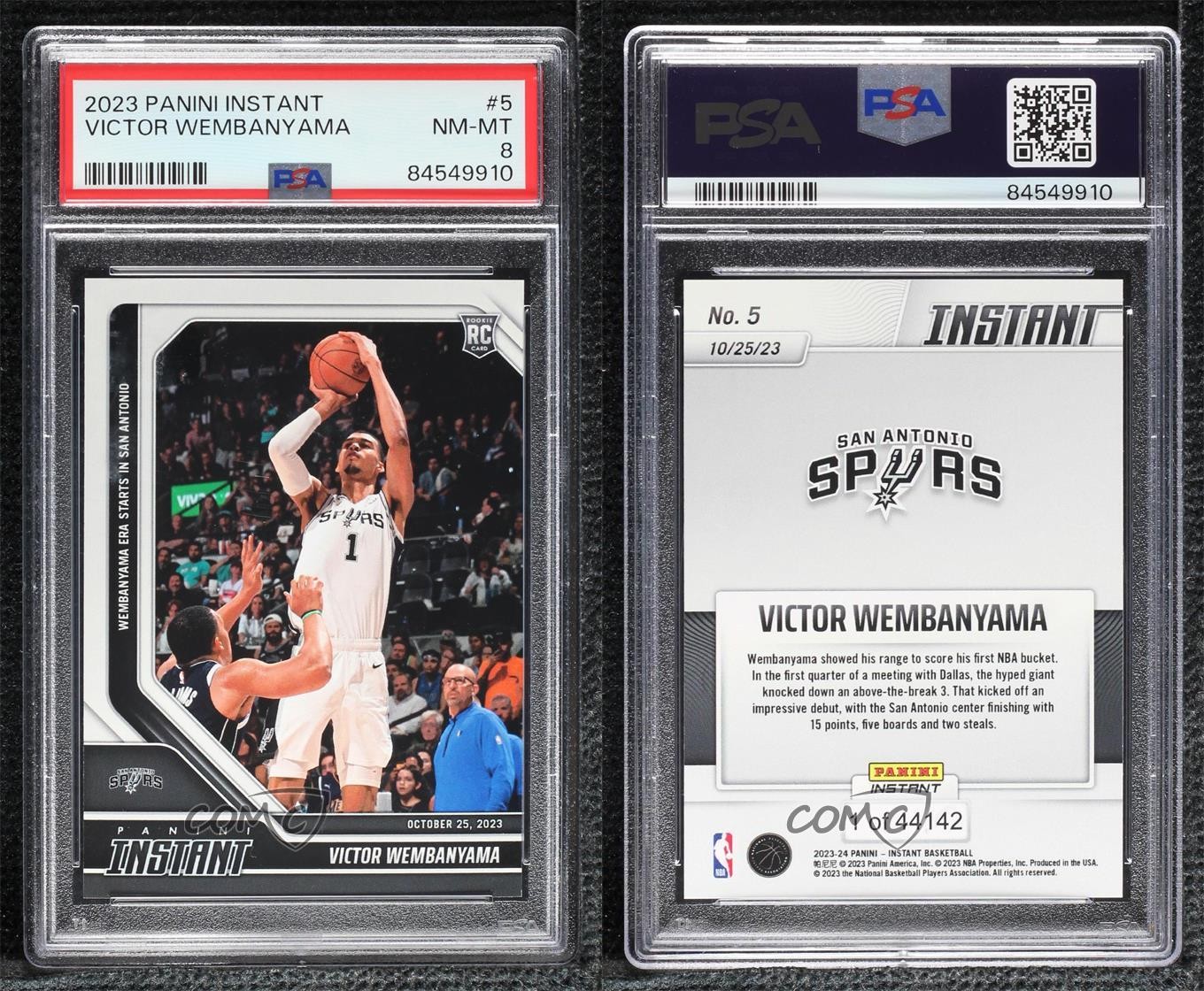 2023-24 Panini Instant /44142 Victor Wembanyama #5 Rookie RC 16r2