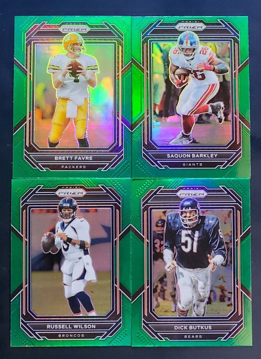 2022 Prizm Football GREEN PRIZMS 251-400 with Rookies You Pick the Card