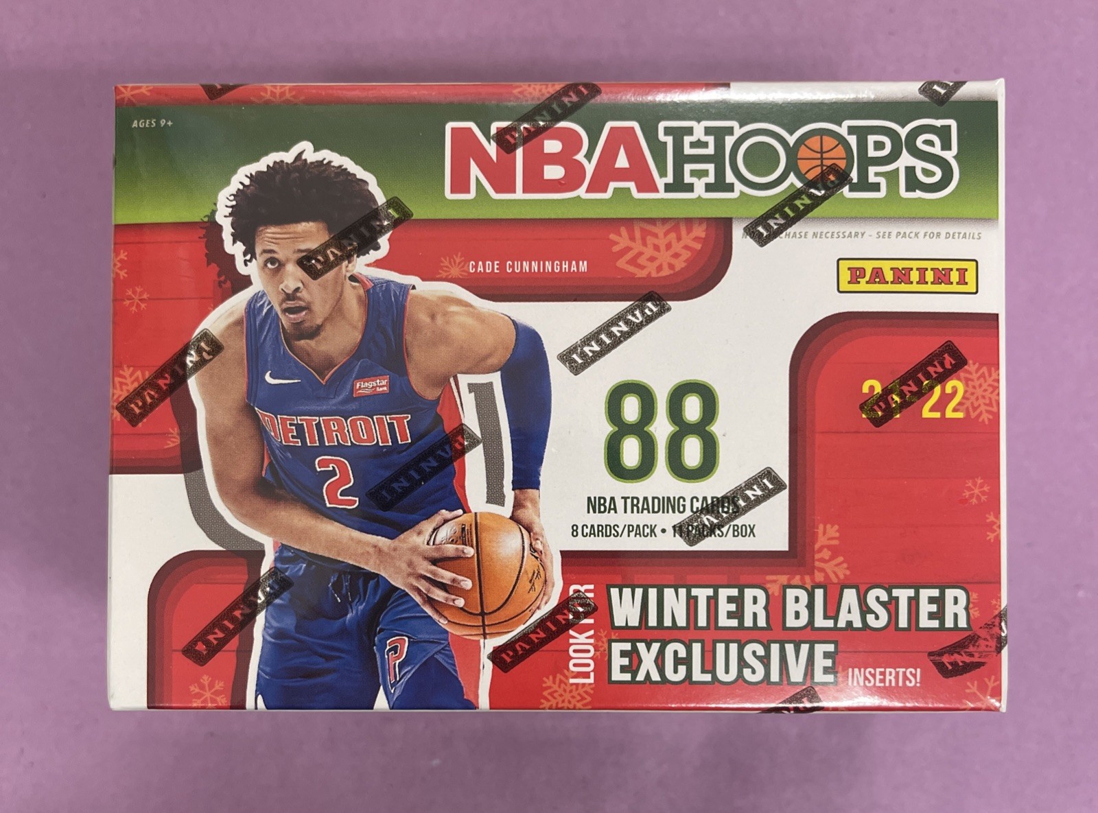 2021-22 Panini NBA Hoops Basketball Winter Exclusive Sealed Box 8 Cards-11 Packs