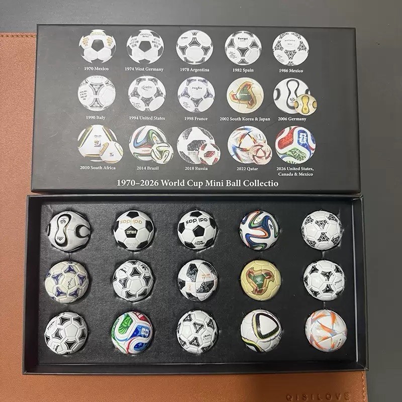 2026 FIFA World Cup Mini Soccer Ball (1970-2026) Collection Set 15PCS Gift Box