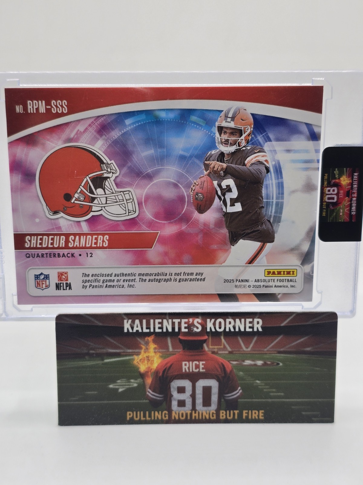 2025 Panini Absolute – Rookie Premiere Material Autographs Shedeur Sanders /99