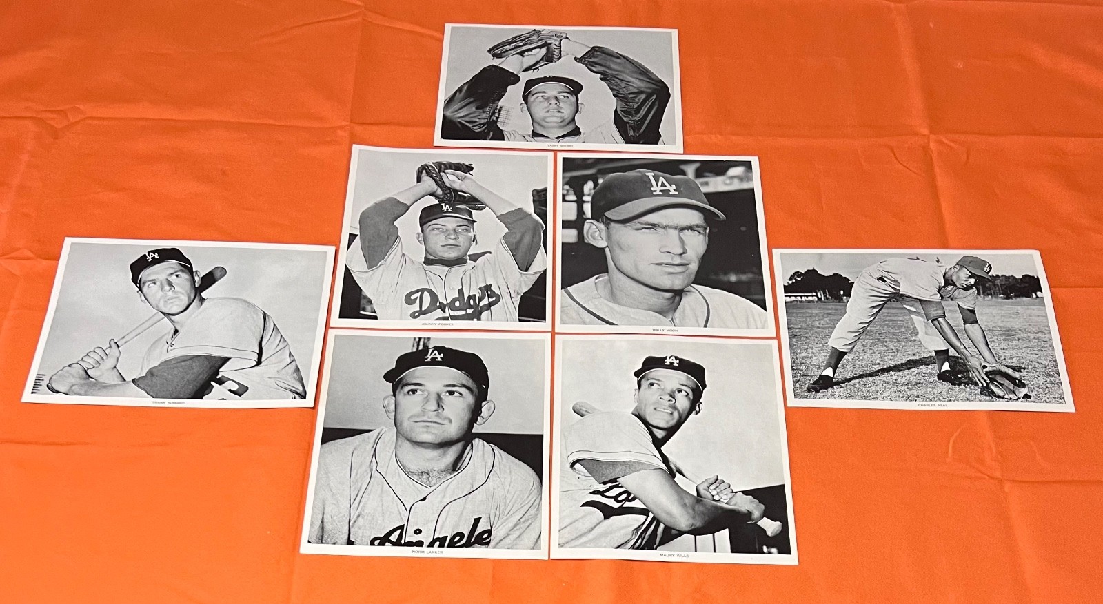 1961 Manny’s (7) Los Angeles Dodgers Photo Baseball Land Picture Lot *CgC605*