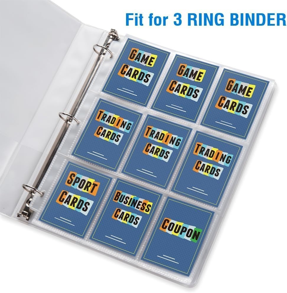 Acid-Free Card Storage Pages: 36 Double-Sided Protectors for Binders