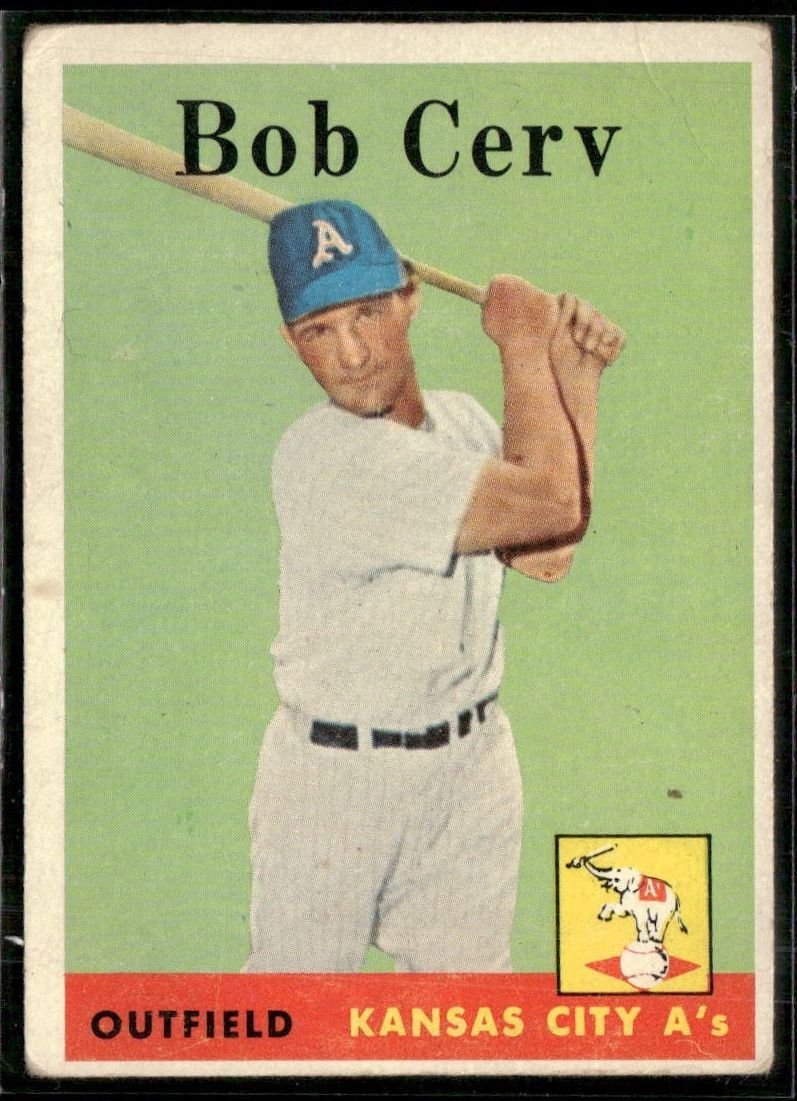 1958 Topps #329 Bob Cerv A’s