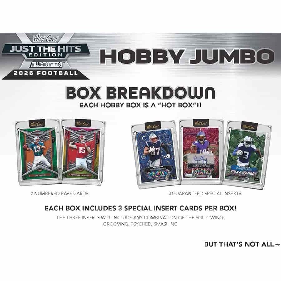 Wild Card Just The Hits 2026 Football Box 🔥 New Factory Sealed ￼