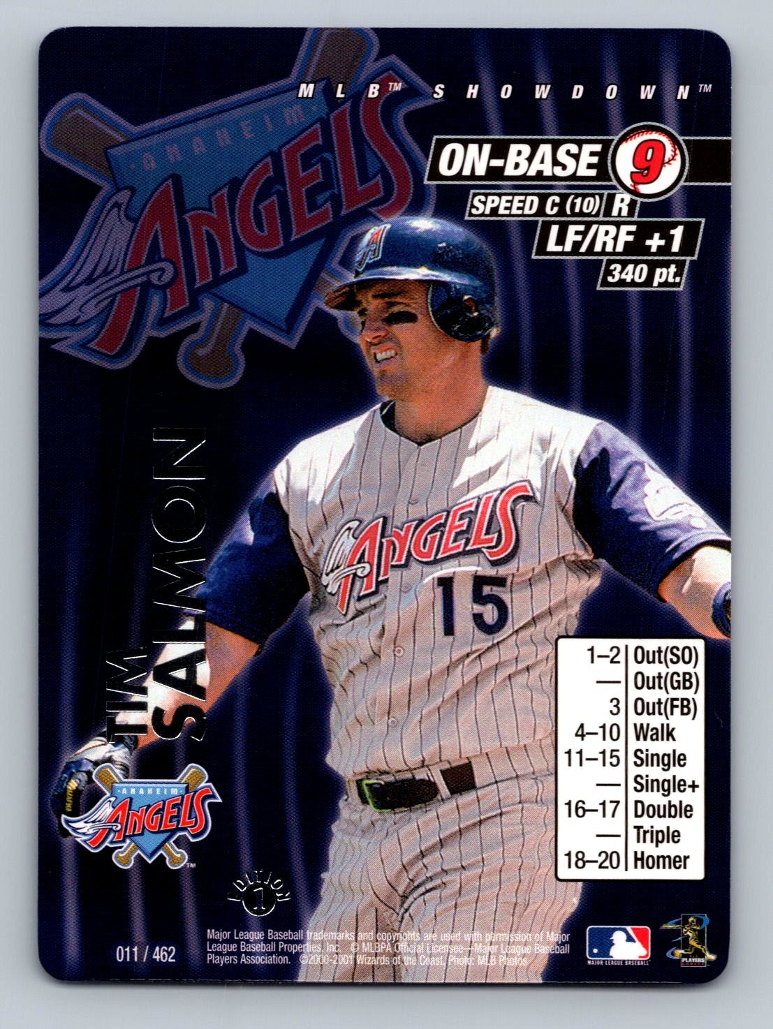 2001 MLB Showdown 1st Edition #011 Tim Salmon