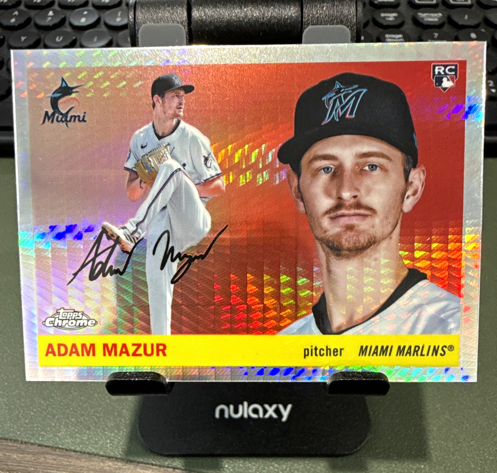 Topps Chrome Platinum 2025 Adam Mazur Miami Marlins #310 Prism Refractor RC
