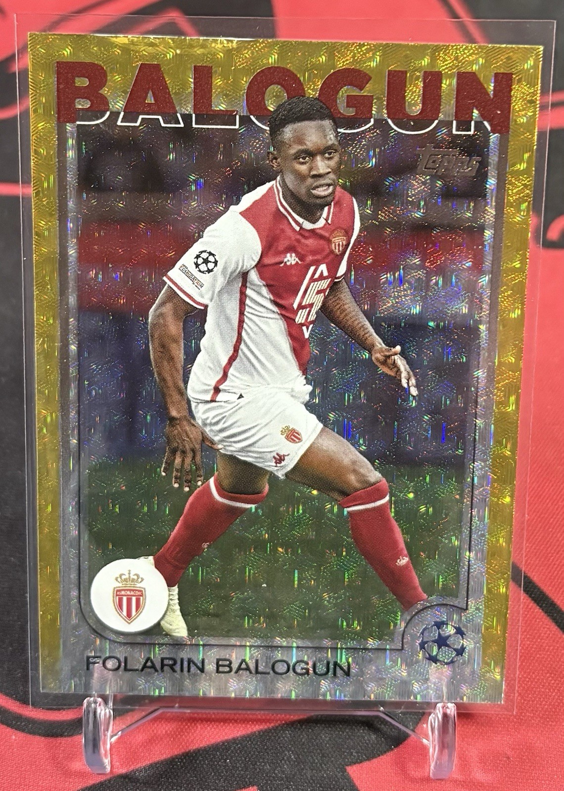 2024-25 Topps UCC Folarin Balogun FoilFractor 1/1 Monaco USA READ!