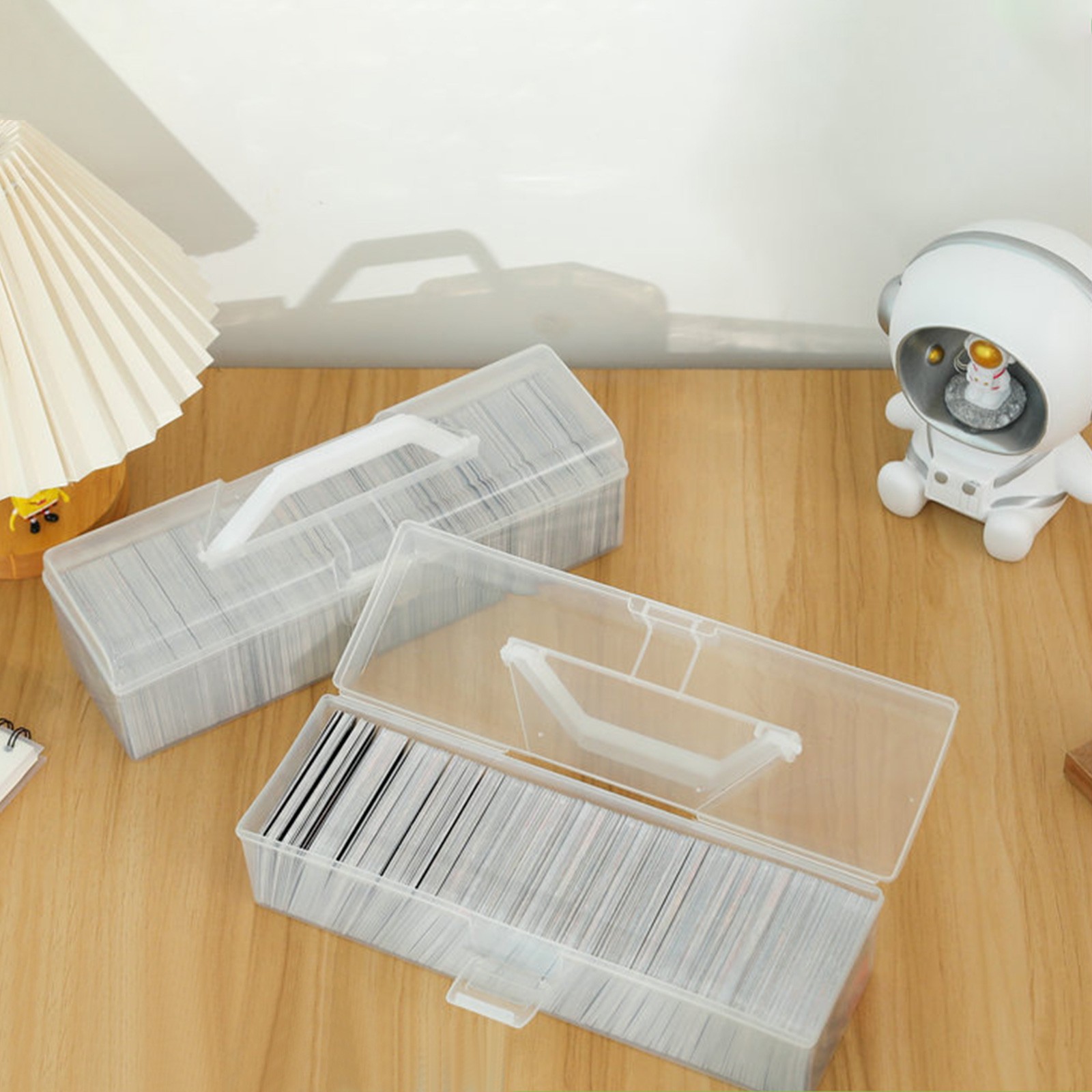 1-5PCS Clear Trading Card Storage Box Plastic Playing Card Case for Sports Cards
