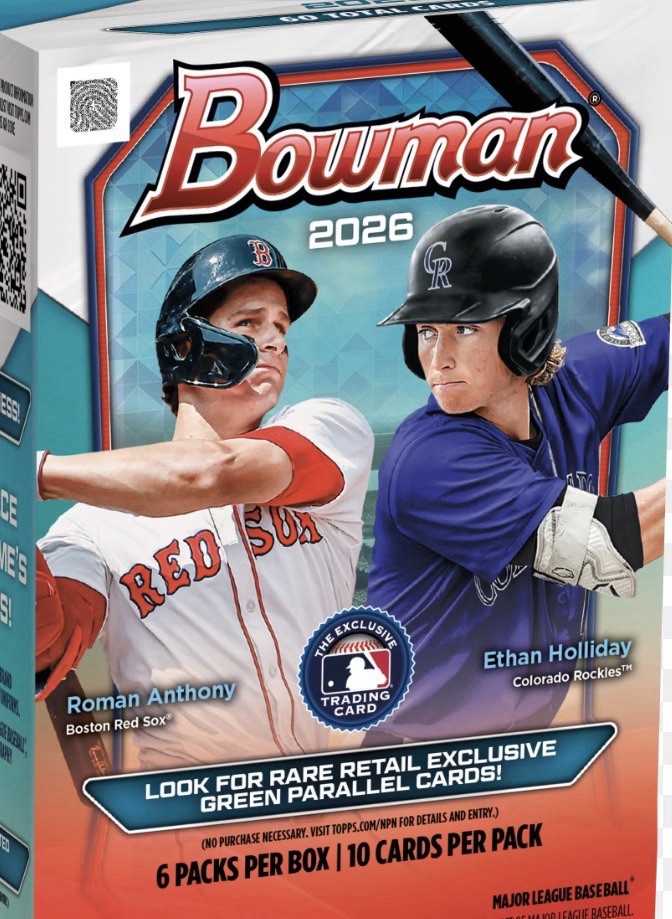 Complete 2026 Bowman Paper Set (vets 1-100 and prospects BP 1-BP 150). 250 cards
