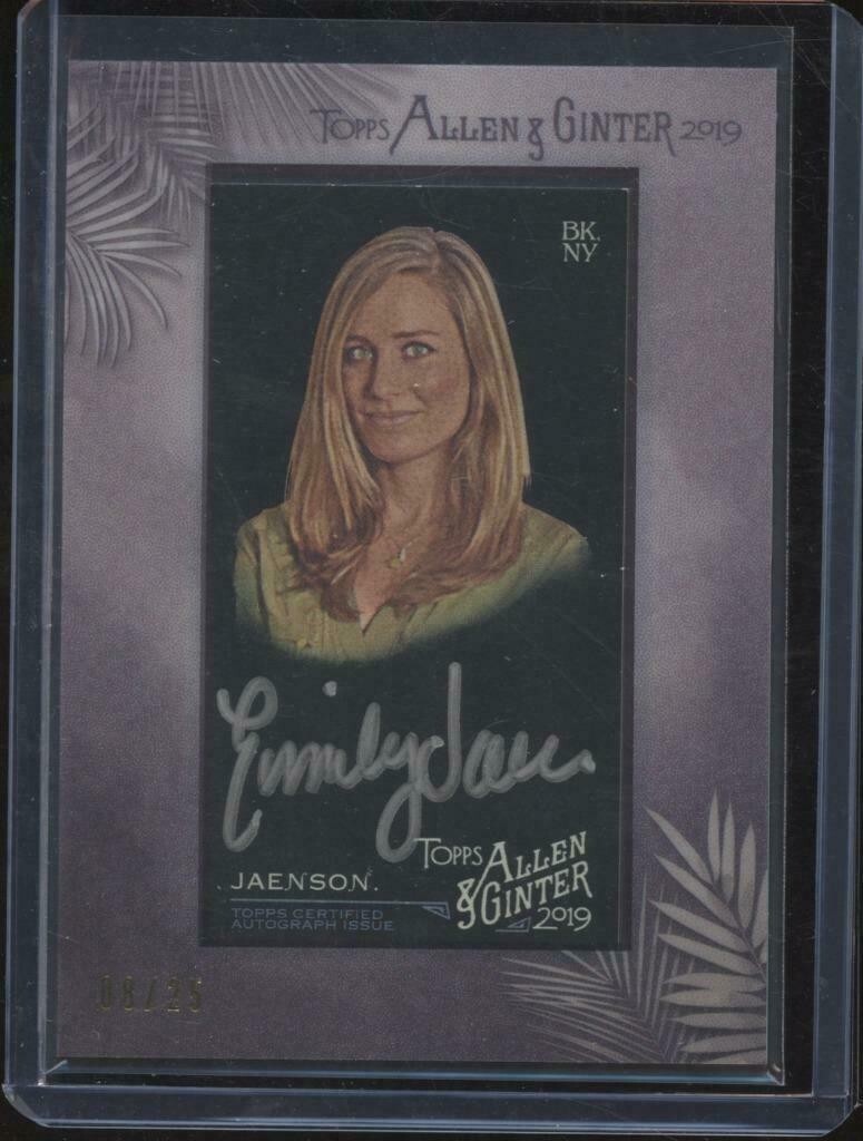 EMILY JAENSON 2019 Topps Allen & Ginter Silver Ink Auto 8/25 GM AAA Reno Aces