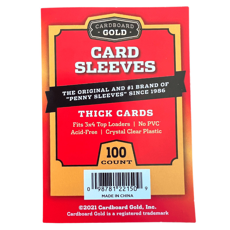 Cardboard Gold CBG Thick Card Soft Penny Sleeves 100 200 500 1000 2500 5000 Bulk
